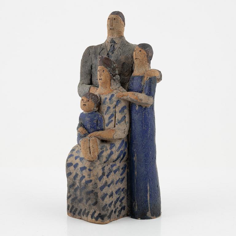 Lisa Larson, a stoneware sculpture of a family, Gustavsberg, Sweden ca 1980 (blurred date).