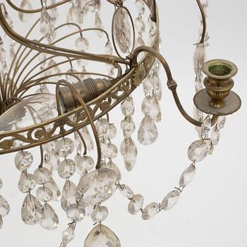 A Gustavian style chandelier, first half of the 20th Century.