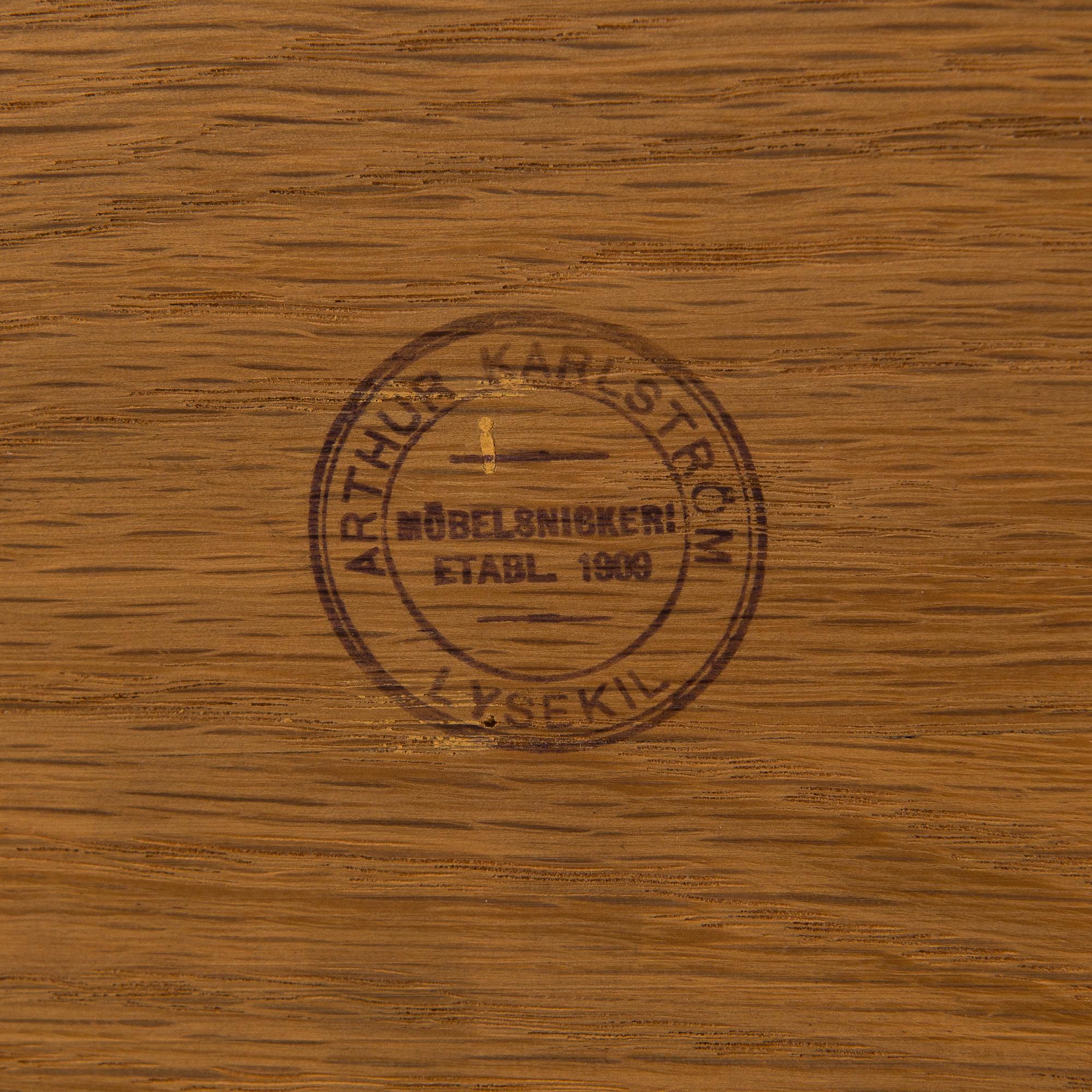 A Swedish Louis XVI-style chest of drawers, signed Arthur Karlström, Lysekil, Sweden, dated 1946.