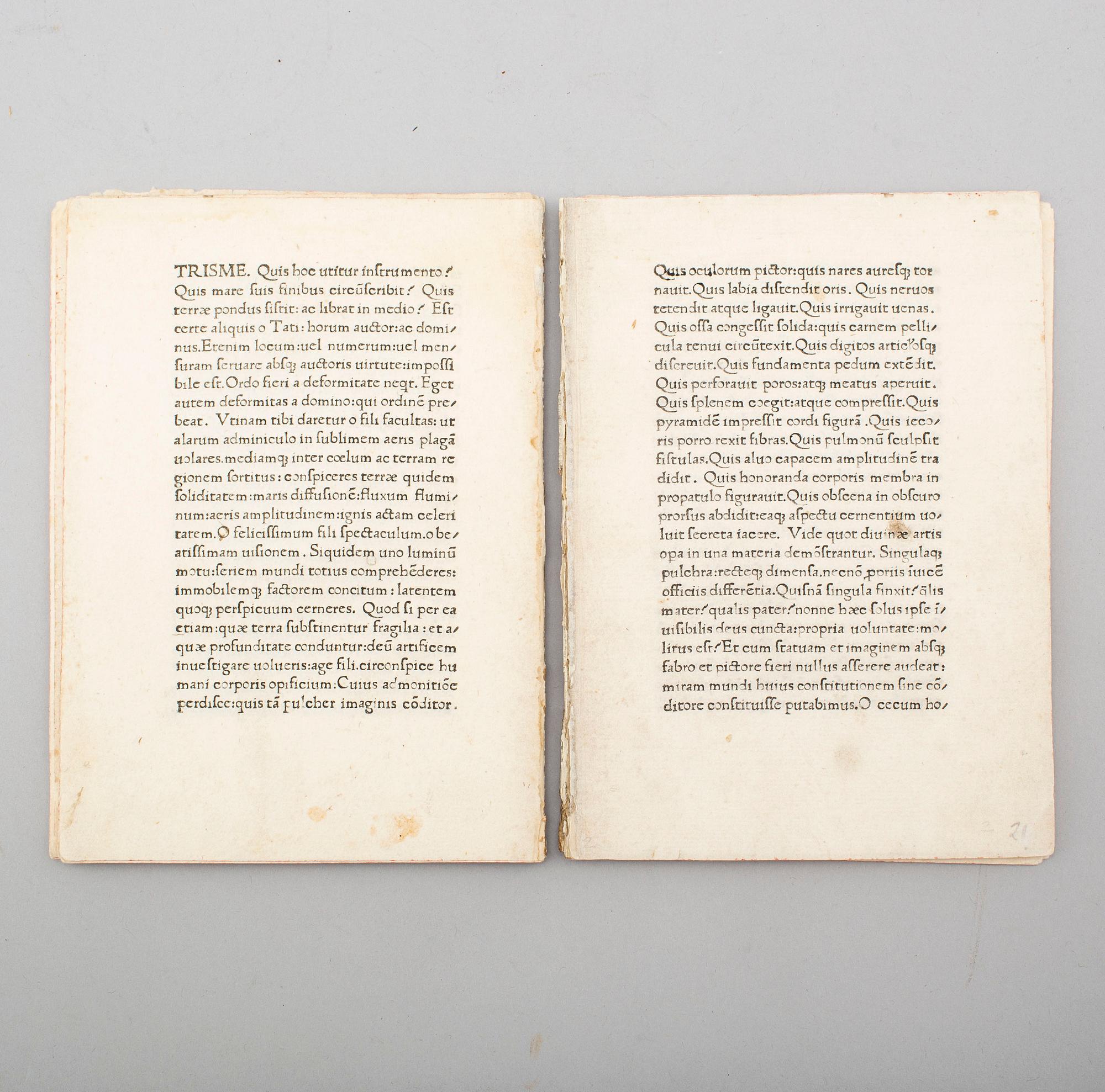 BOOK, Incunable, Treviso 1471.
