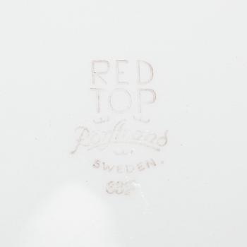 SERVIS, 60 delar, flintgods, "Red Top", Marianne Westmann, Rörstrand, 1900-talets andra hälft.