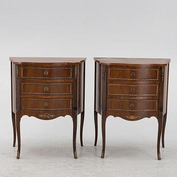 A matched pair of Rococo style chests of drawers, mid-20th Century.