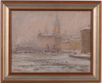 Erik Tryggelin, Vintervy mot Riddarholmskyrkan.