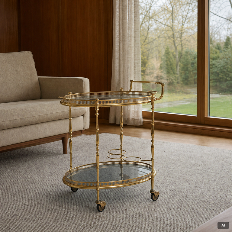 A serving cart, second half of the 20th century.