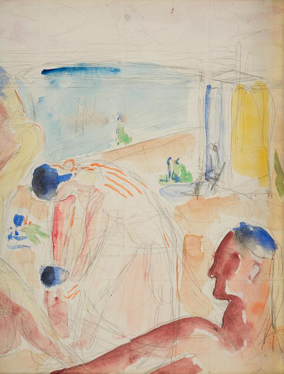 Isaac Grünewald, Beach scene.