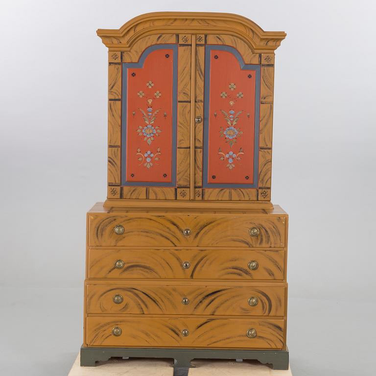 A Swedish painted cabinet late 19th century.