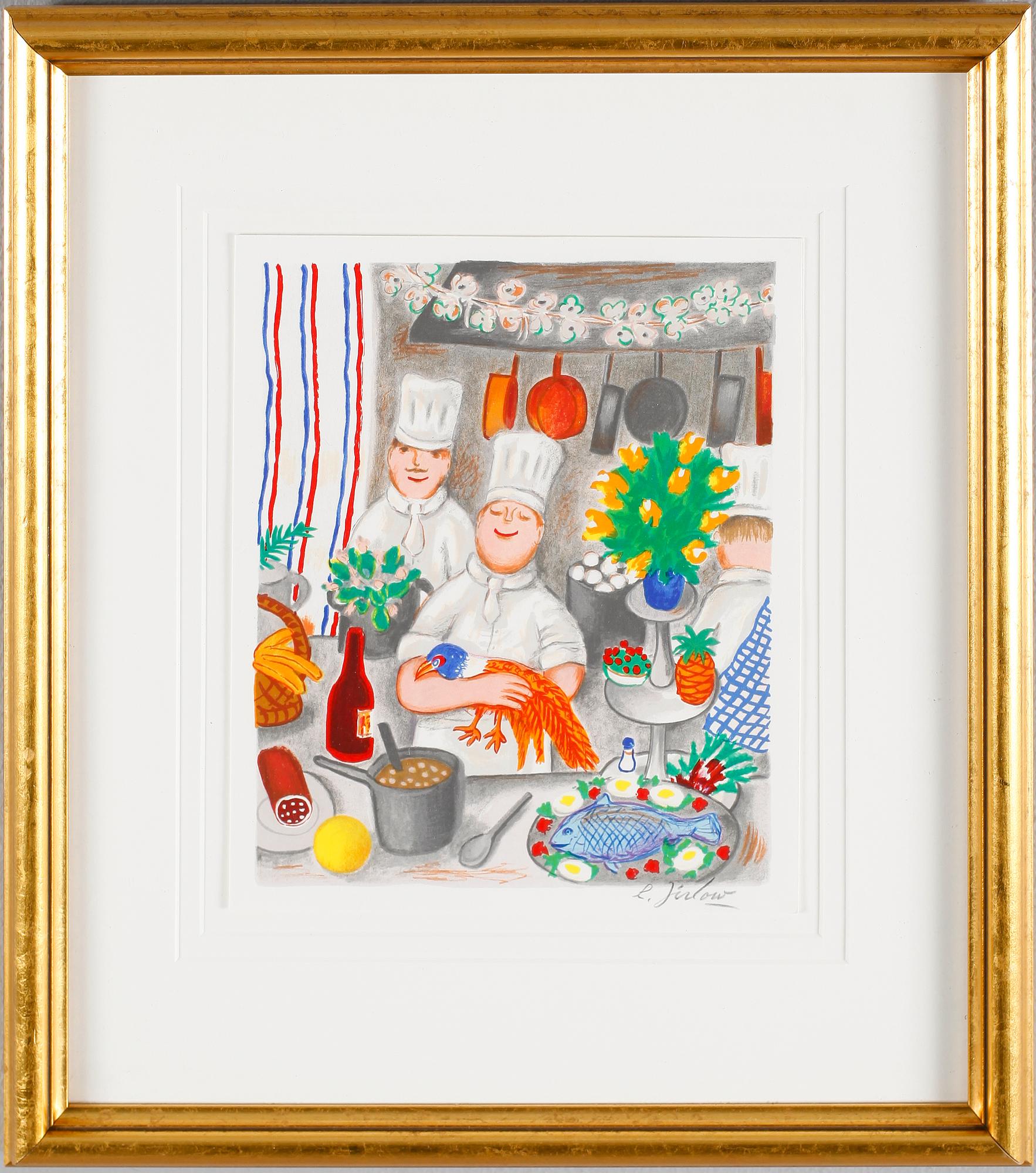 LENNART JIRLOW, färglitografi, signerad.