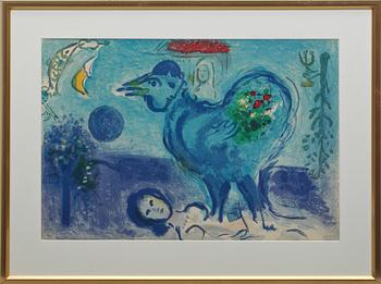 Marc Chagall · MARC CHAGALL, efter, färglitografi, ur Derrièr le miroir.