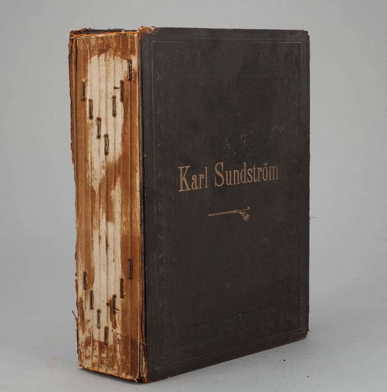 SIGILLALBUM, märkt Karl Sundström, ca 265 lacksigill, 1900-talets första hälft.