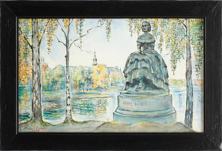 MIKAEL VON ESSEN, pastell, signerad o daterad 1951.