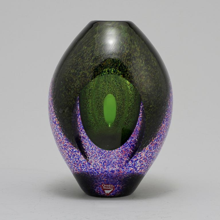 VAS, glas, Erika Lagerbielke, Orrefors, sent 1900-tal.