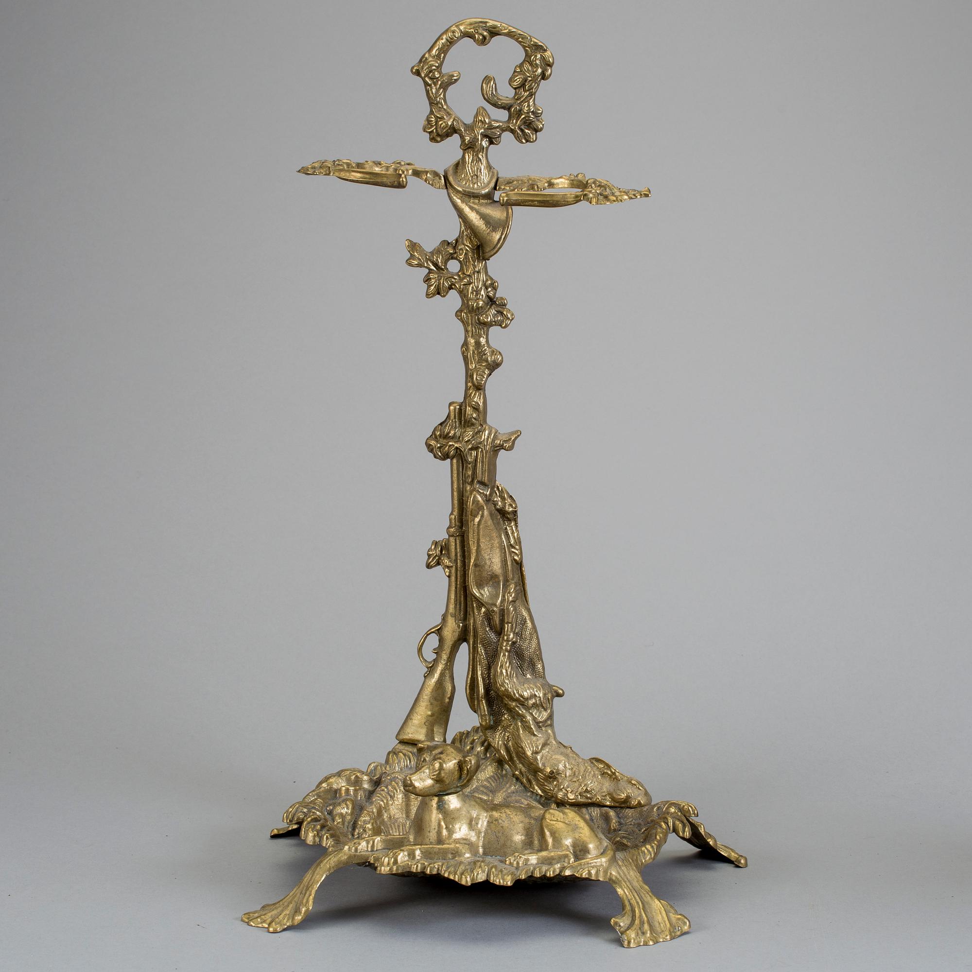 PARAPLYSTÄLL, gulmetall, 1900-talets andra hälft.