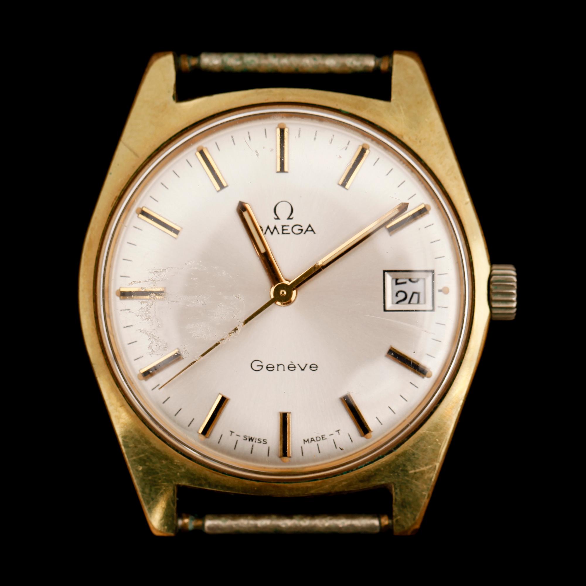 HERRARMBANDSUR, doublé, Omega Genève, 1970-tal.