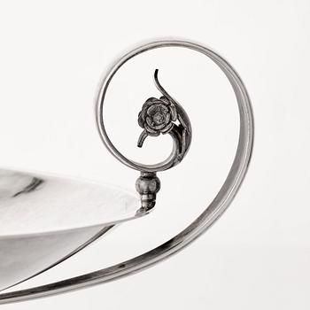 Atelier Borgila, skål, Stockholm 1930, sterling silver, komponerad av Erik Fleming.