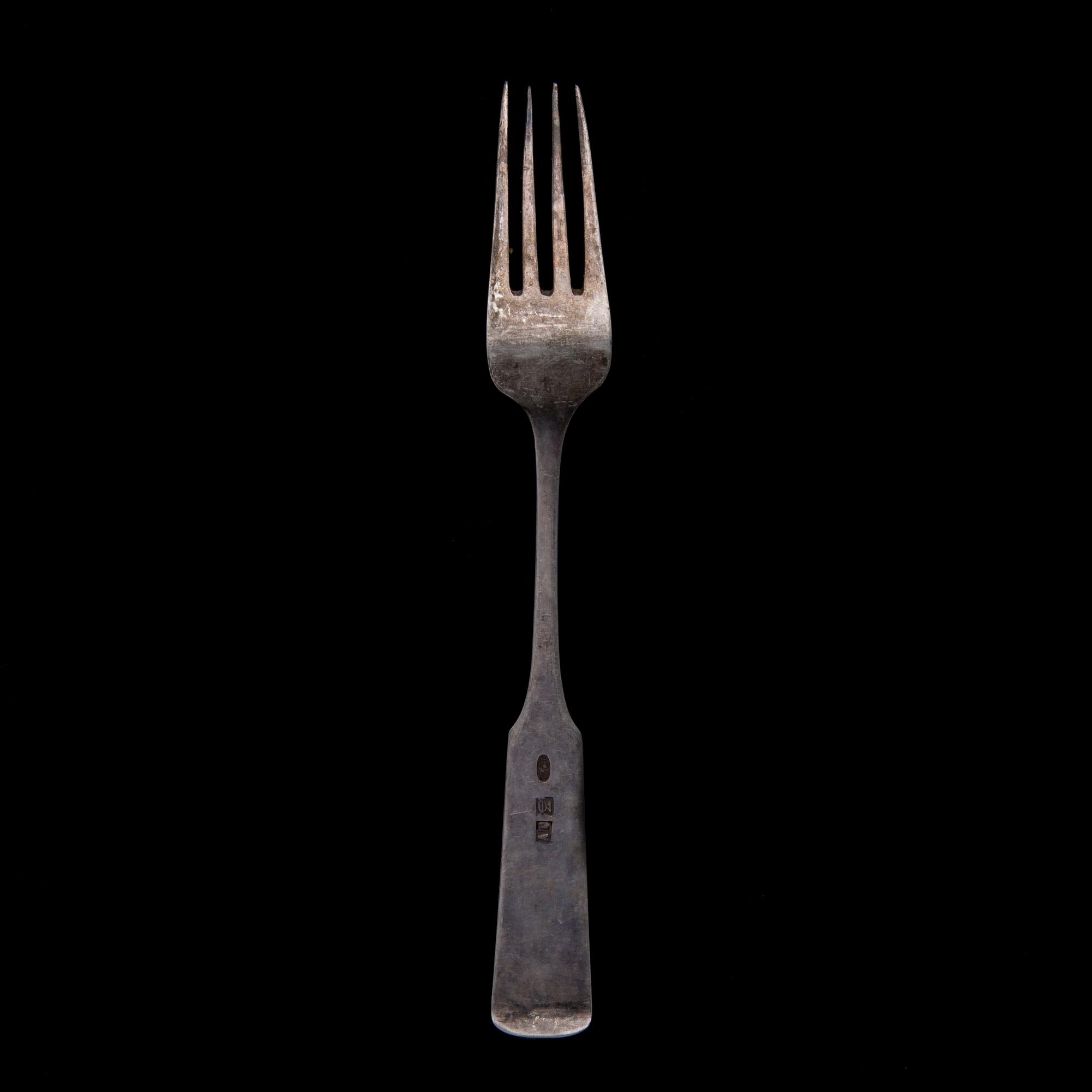 GAFFLAR, 6 st, silver, Ryssland 1900-talets början. Vikt 288 g.
