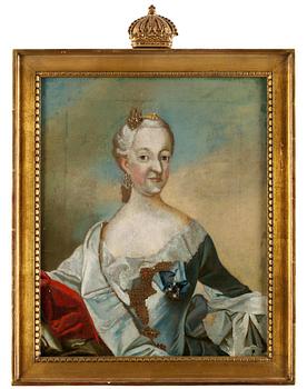 153. Carl Gustaf Pilo Circle of, Portrait of Queen Juliane Marie of Denmark.
