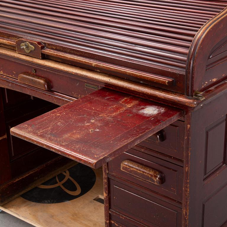 Skrivbord med rullklaff, Åtvidabergs Snickerifabrik, 1900-talets första hälft.