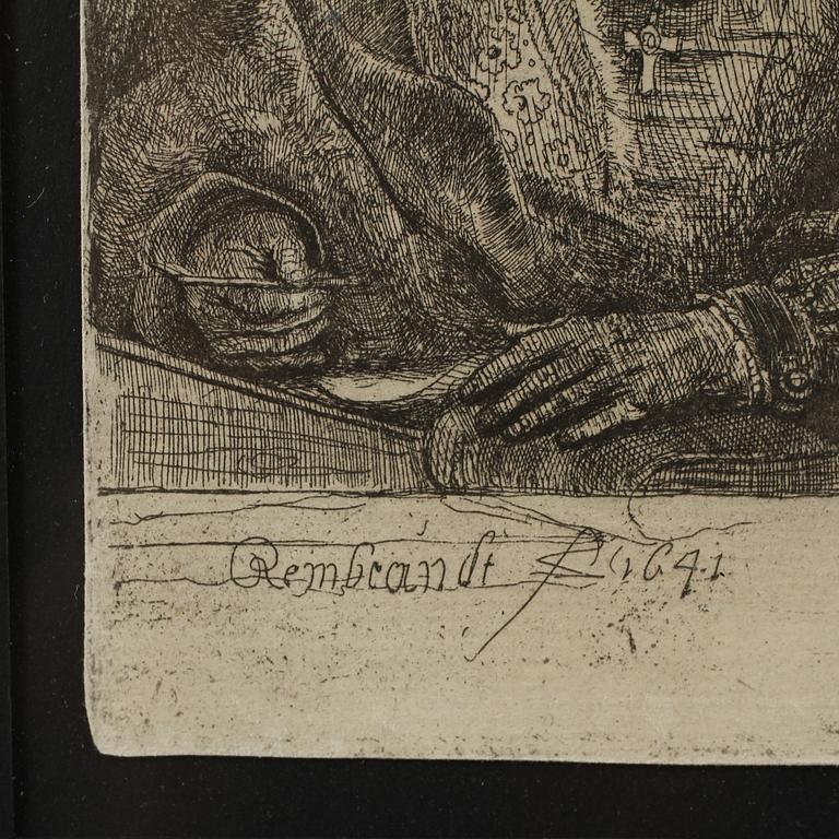 REMBRANDT HARMENSZ VAN RIJN, efter, etsning.