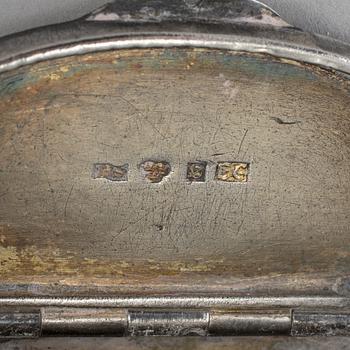 A Swedish 19th century parcel-gilt silver snuff-box, mark of Lars Sundstrom, Ostersund 1883.