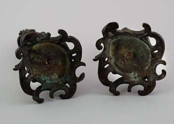 SKULPTURER, 1 par, järn, England, 1800-tal.