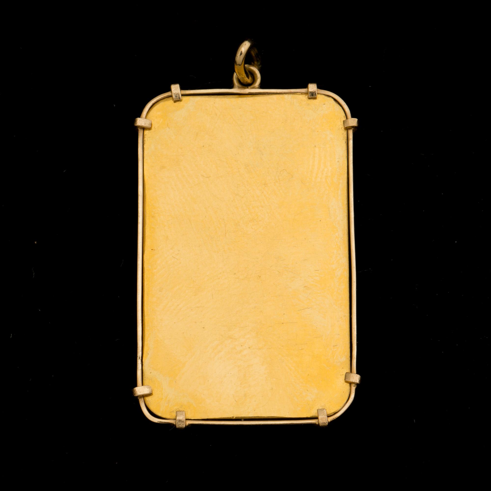 PLAKETT, fine gold 999,9. Comptoir Lyon Alemand Louyot. 10 gram.