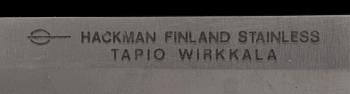 TAPIO WIRKKALA, PUUKKO-KNIVAR, 2 ST. Märkt Hackman Finland Stainless Tapio Wirkkala. Formgiven 1961.