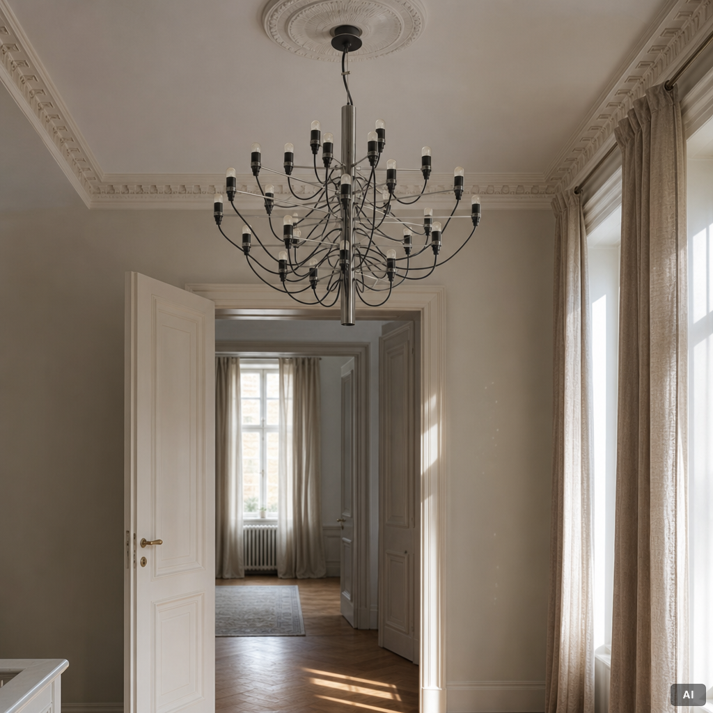 Gino Sarfatti, chandelier, model 2097/30, Flos, Italy.