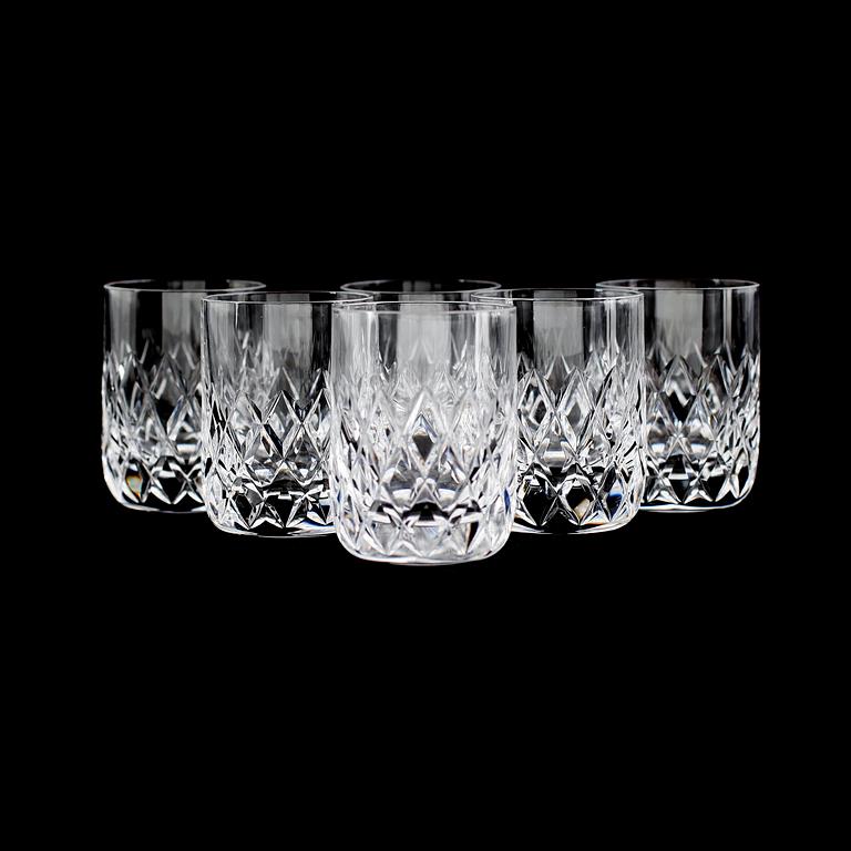 WHISKYGLAS, 12 st, "Karolina", Gunnar Cyrén, Orrefors.