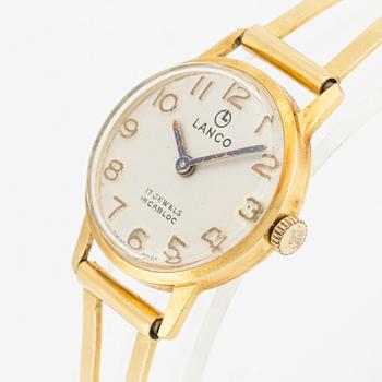 Lanco, wristwatch, 18K gold, 22 mm.