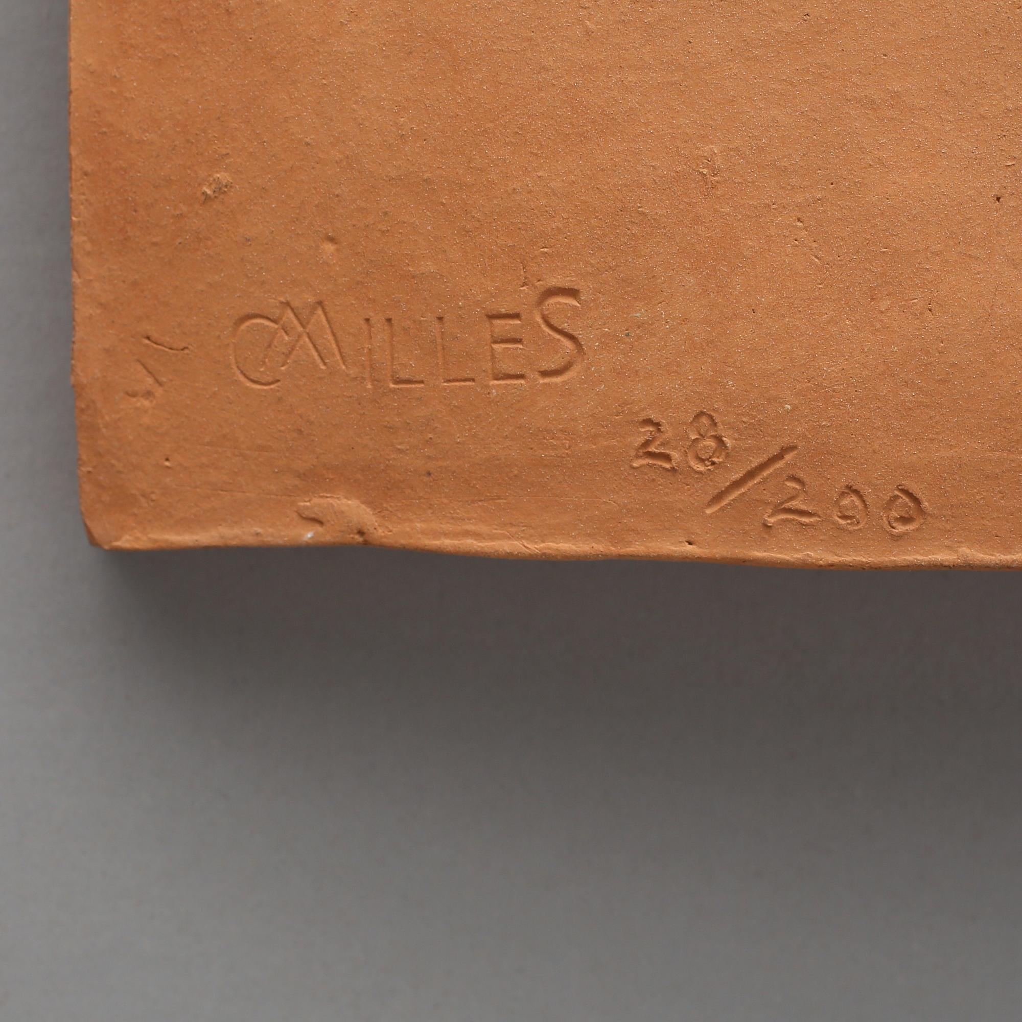 CARL MILLES, relief, terrakotta, stämpelsignerad och numrerad 28/200.