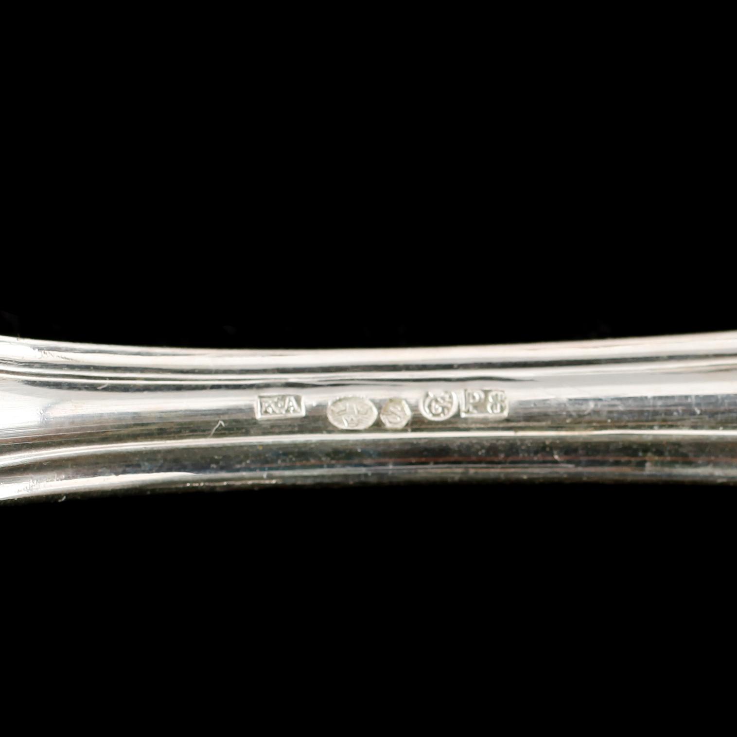 BESTICKUPPSÄTTNING, 202 delar, silver, K Andersson, 1940-tal. Vikt exkl knivar ca 7400 g. Vikt inkl knivar ca 10700 g.