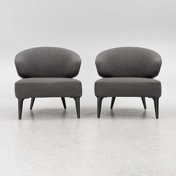 Rodolfo Dordoni, a pair of "Aston" armchairs, Minotti, Italiy.