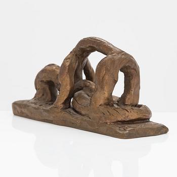 Alpo Jaakola, skulptur, brons, signerad.