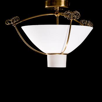 PAAVO TYNELL, A CEILING LIGHT. Marked Idman.