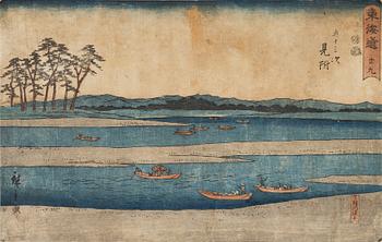 Ando Utagawa Hiroshige, a colour wood block print, Japan, 1849.