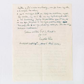 BÉLA BÁRTOK (1881-1945), elva egenhändigt skrivna och signerade brev och brevkort. I huvudsak daterade Budapest 1930-38.