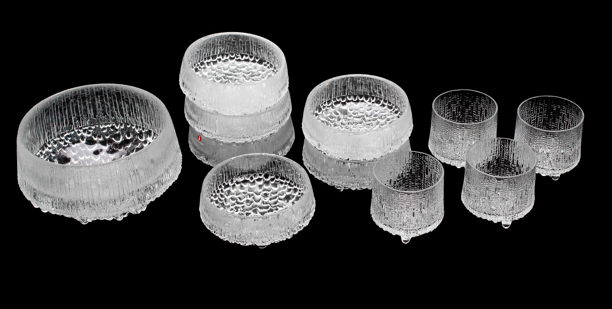 SERVISGLAS, 11 delar, "Ultima Thule", Tapio Wirkkala, Iittala.