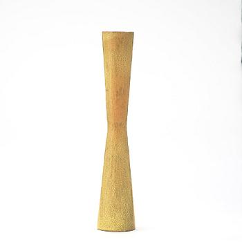 PAOLI DE POLI, a yellow and green enameled vase on copper, Italy 1950's.
