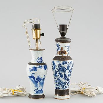 Two Chinese table lamps from the 20th century.