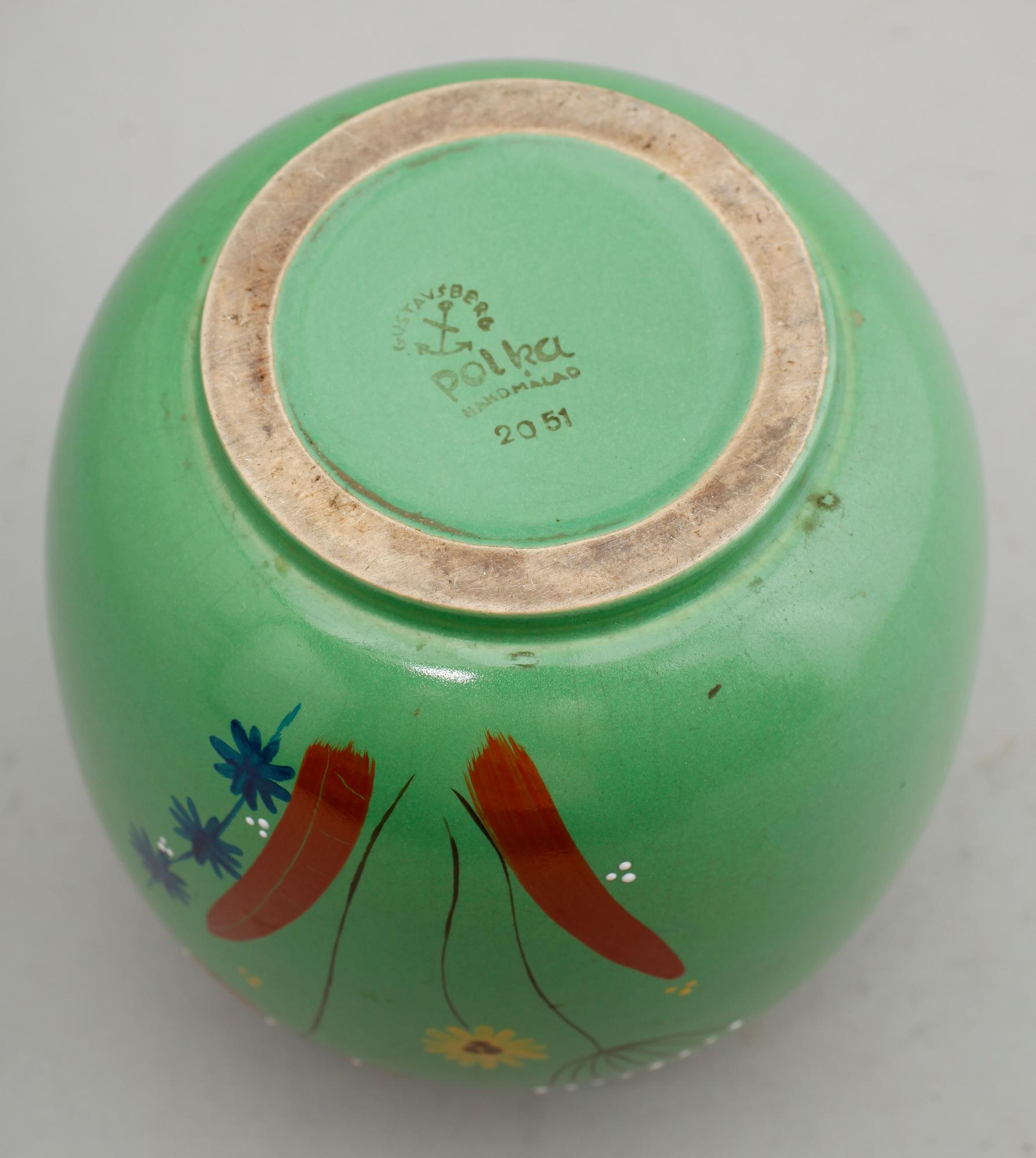 VAS, porslin, "Polka", Stig Lindberg, Gustavsberg.