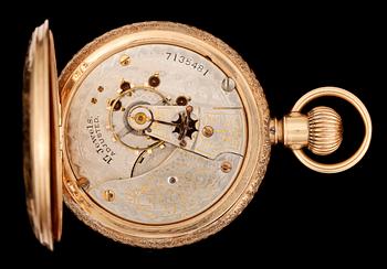 FICKUR, 14k guld, Waltham, Special Railroad King. 1890-tal. Vikt ca133g.