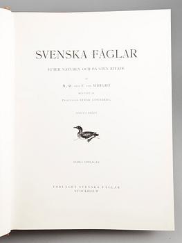 BÖCKER, 3 vol, "Svenska Fåglar", M,W & F von Wright. Stockholm, 1927 respektive 1929.
