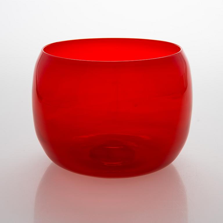 Kaj Franck, skål, "Rosso" signerad Kaj Franck Nuutajärvi Notsjö.