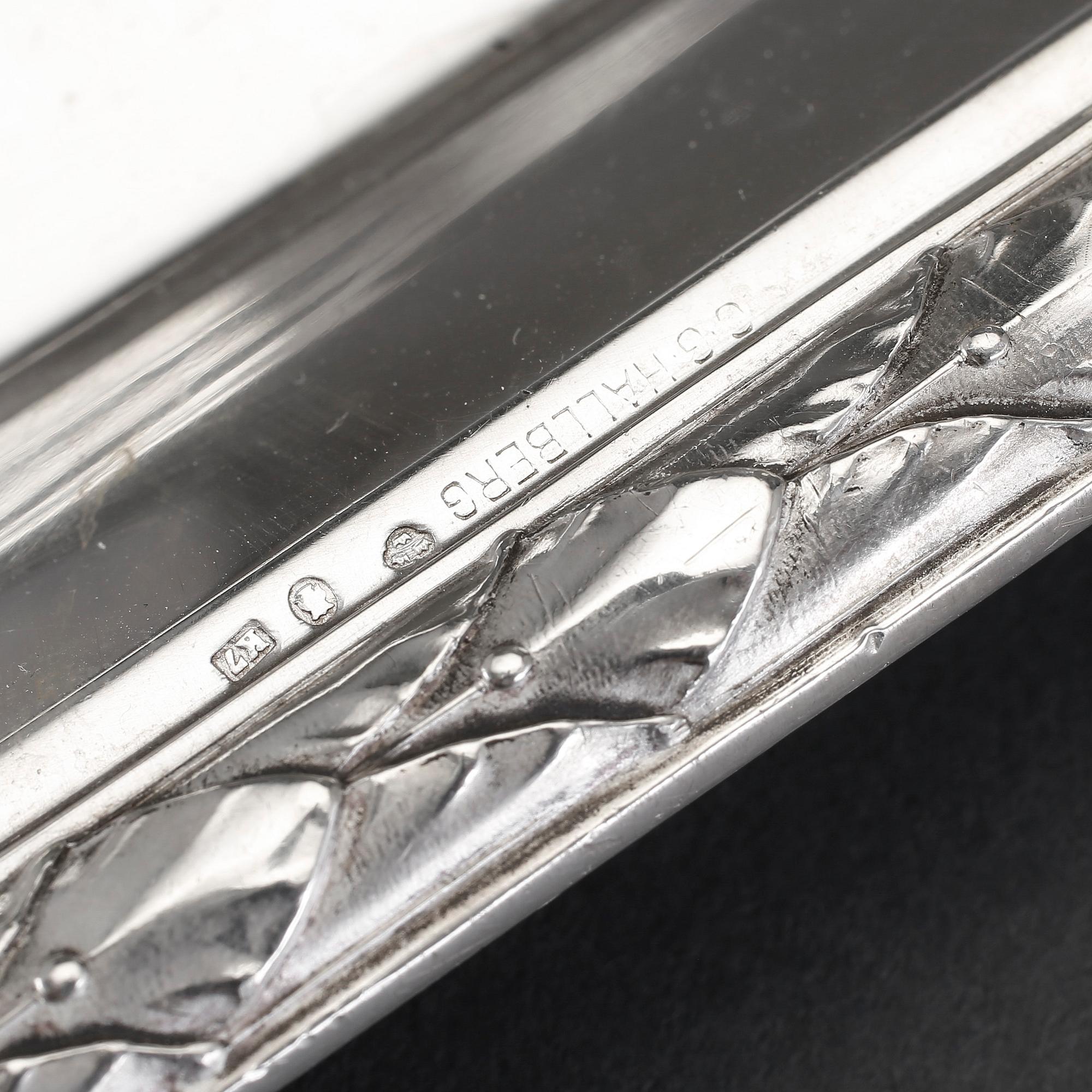 BRICKA, silver, Tyskland, CG Hallberg, 1912. 1502 gram.