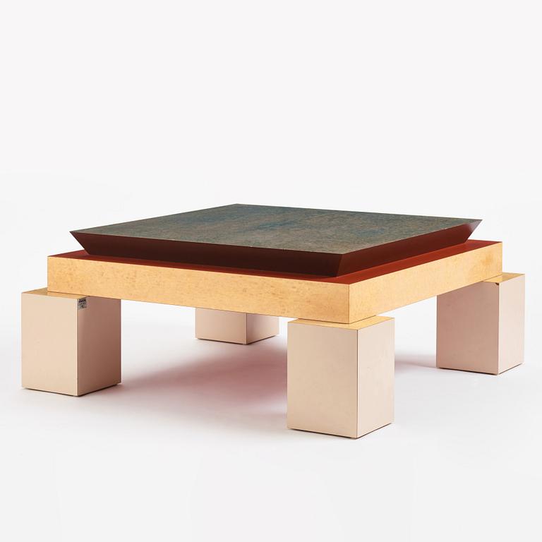 Ettore Sottsass, a "Holebid" coffee table, Memphis, Italy, post 1984.