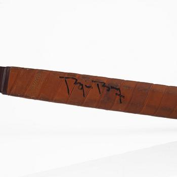 Tennis racket, Fila. Signed by Björn Borg. Specially customized FILA prototype racket in wood, 1977/78.