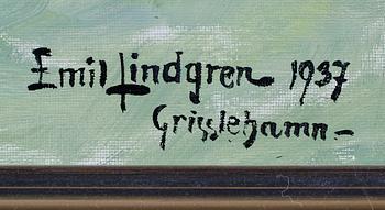 EMIL LINDGREN, olja på duk, signerad och daterad 1937.