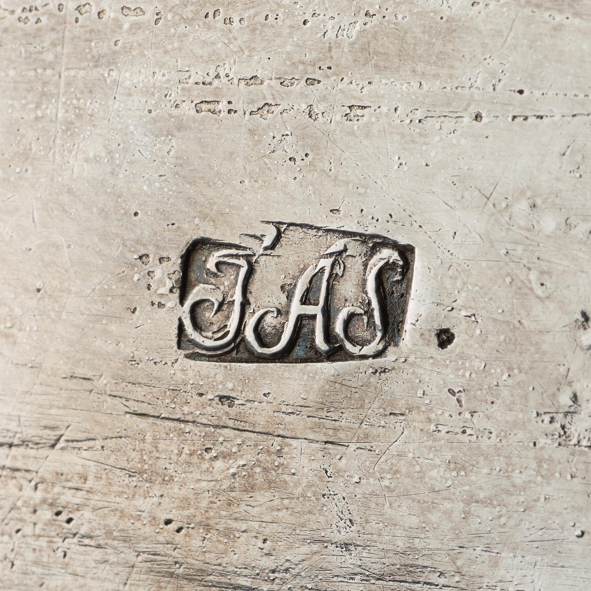 SOCKERSKRIN, av Johan Andersson Starin, mästare i Stockholm 1723-56, rokoko.