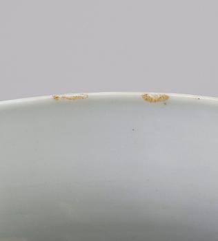 TESKÅL MED FAT OCH TESKÅL MED UDDA FAT, porslin, Kina, Qian Long 1736-1795.