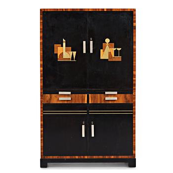 Sten Blomberg, an Art Déco bar cabinet, executed by David Blomberg, Sweden 1930's.